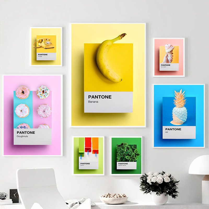 Candle Shop - Affiche murale couleur Pantone, impression rétro