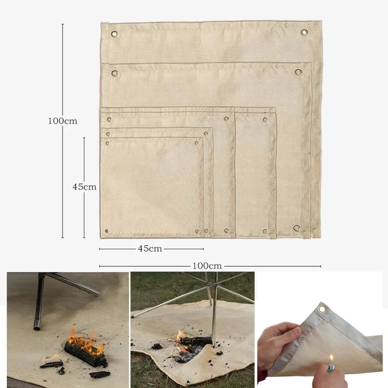 Heat Resistant Mat - Tapis ignifuge pour camping, couverture résistante