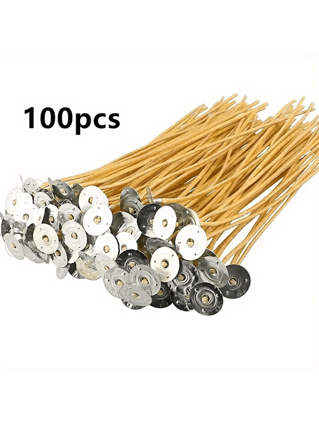 Cotton Wick 6 Inch - 100 mèches pré-cirées en cire d'abeille