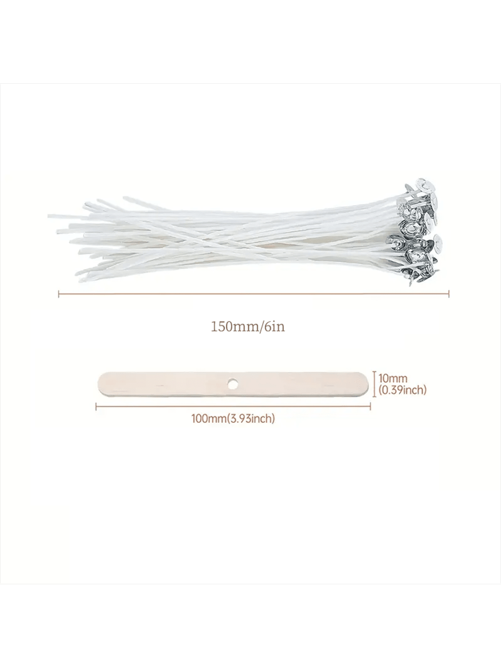 100 pièces mèche de bougie en  - Cotton Wick 6 Inch avis et prix