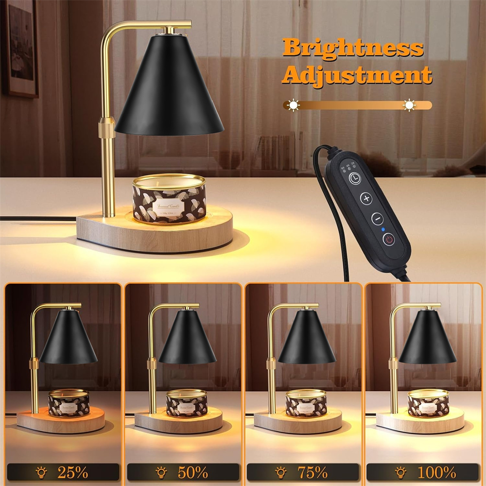 Lampe chauffe-bougie noire ave - Candle Souvenir avis et prix