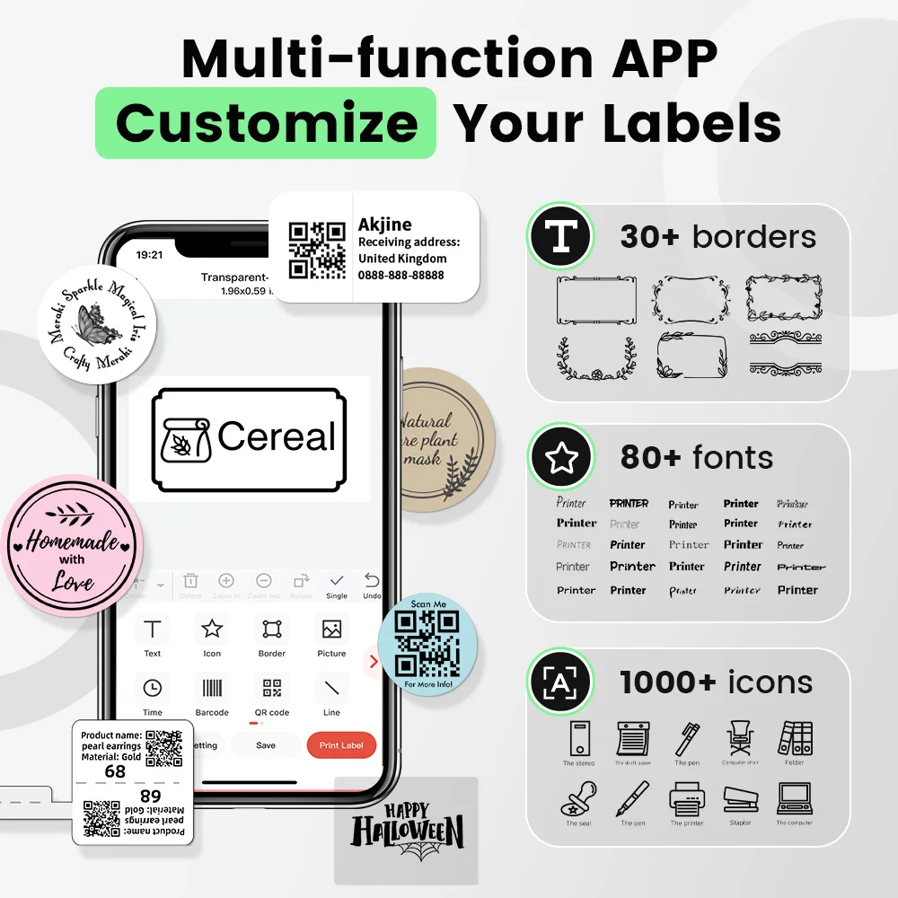 Imprimante d'étiquettes Blueto - Sticker Label Template avis et prix