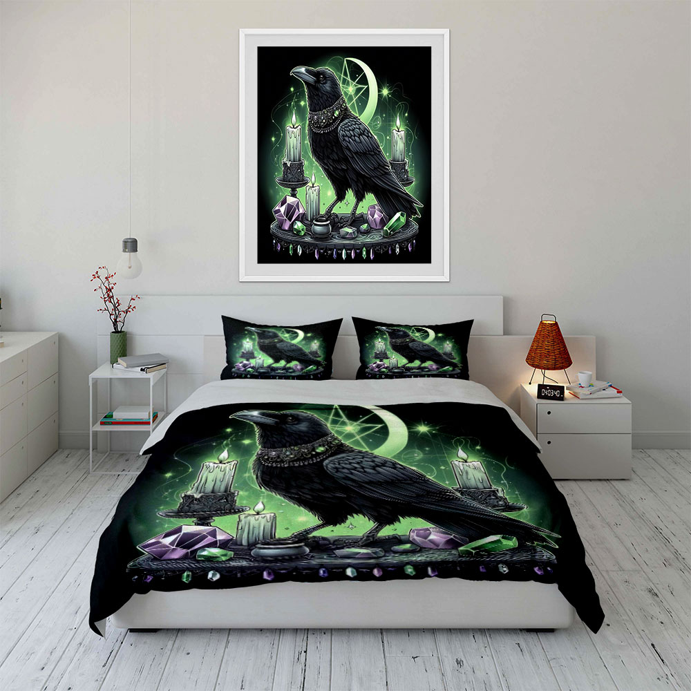 Ensemble de literie Raven Goth - Candle. Queen avis et prix