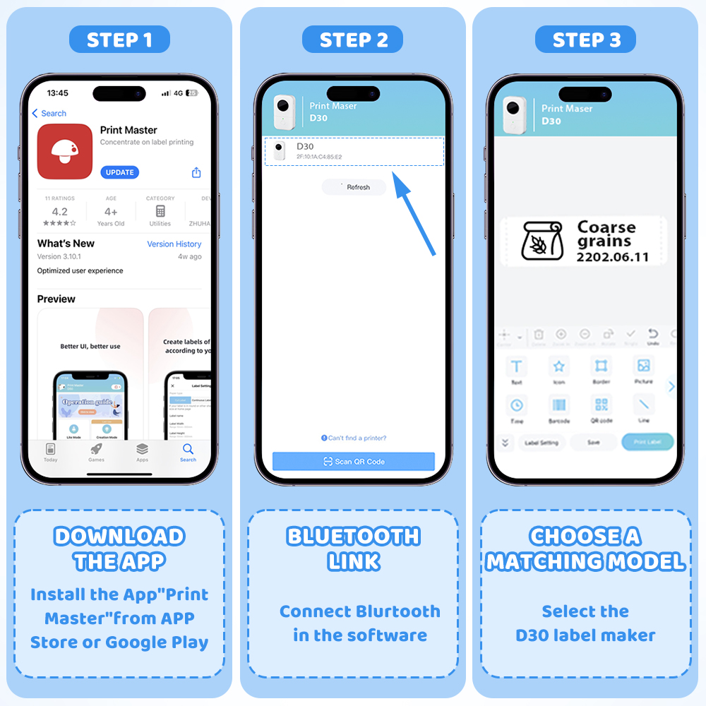 Imprimante portable sans fil B - Sticker Label Template avis et prix